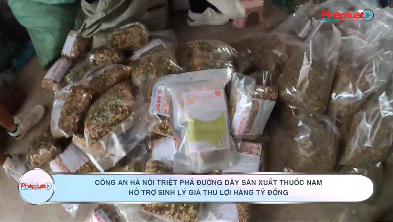 Đường dây sản xuất thuốc nam giả bị lực lượng Đội 6, Phòng Cảnh sát kinh tế - Công an TP Hà Nội triệt phá (Tư liệu).