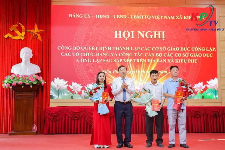 Kiều Phú tổ chức Hội nghị công bố quyết định thành lập các cơ sở giáo dục công lập sau sắp xếp - Ảnh 19.