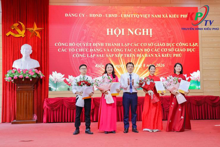 Kiều Phú tổ chức Hội nghị công bố quyết định thành lập các cơ sở giáo dục công lập sau sắp xếp - Ảnh 10.