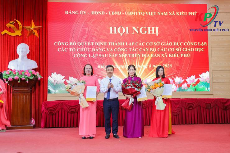 Kiều Phú tổ chức Hội nghị công bố quyết định thành lập các cơ sở giáo dục công lập sau sắp xếp - Ảnh 5.