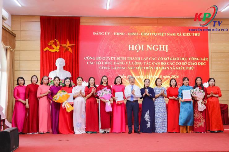 Kiều Phú tổ chức Hội nghị công bố quyết định thành lập các cơ sở giáo dục công lập sau sắp xếp - Ảnh 18.