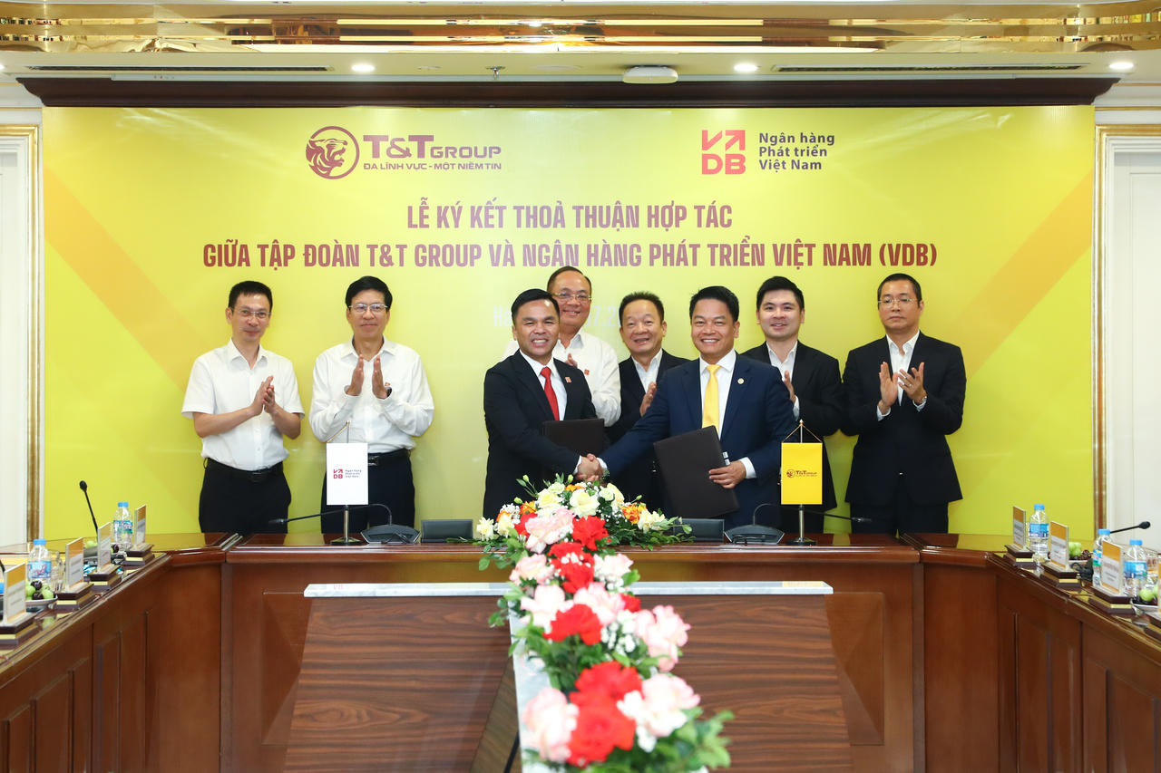 T&T Group và VDB ký kết thỏa thuận hợp tác, mở rộng nguồn vốn cho các lĩnh vực đầu tư ưu tiên. 