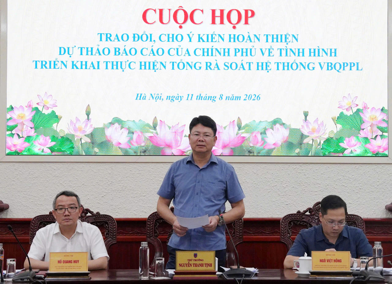 Thứ trưởng Nguyễn Thanh Tịnh phát biểu kết luận cuộc họp.