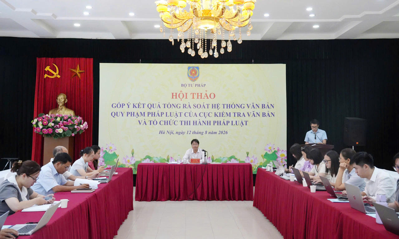 Hội thảo góp ý kết quả tổng rà soát hệ thống văn bản quy phạm pháp luật