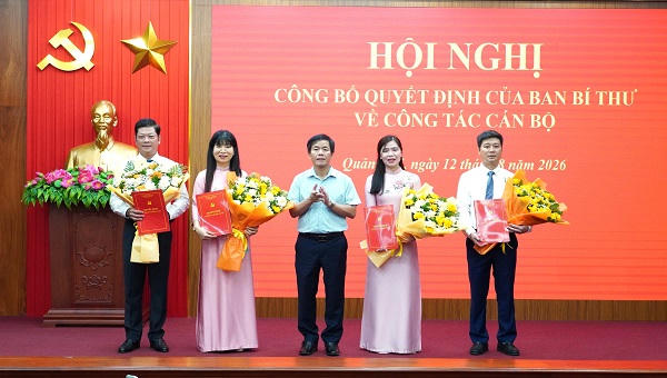 Ban Bí thư chỉ định 5 cán bộ tham gia Ban Chấp hành Đảng bộ tỉnh Quảng Trị