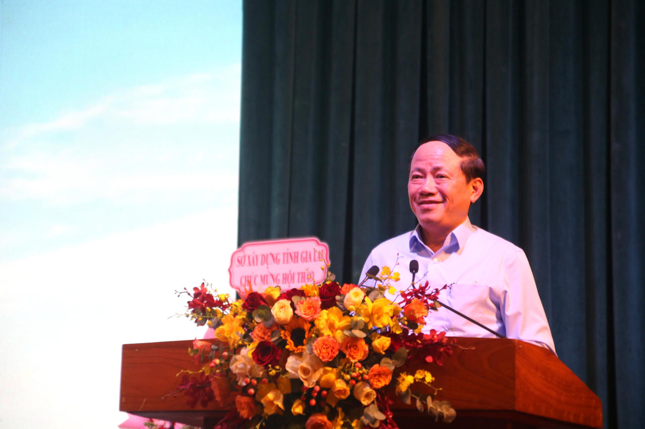 Ông Phạm Anh Tuấn - Chủ tịch UBND tỉnh Gia Lai phát biểu tại hội thảo. (Ảnh: Đình Phùng)