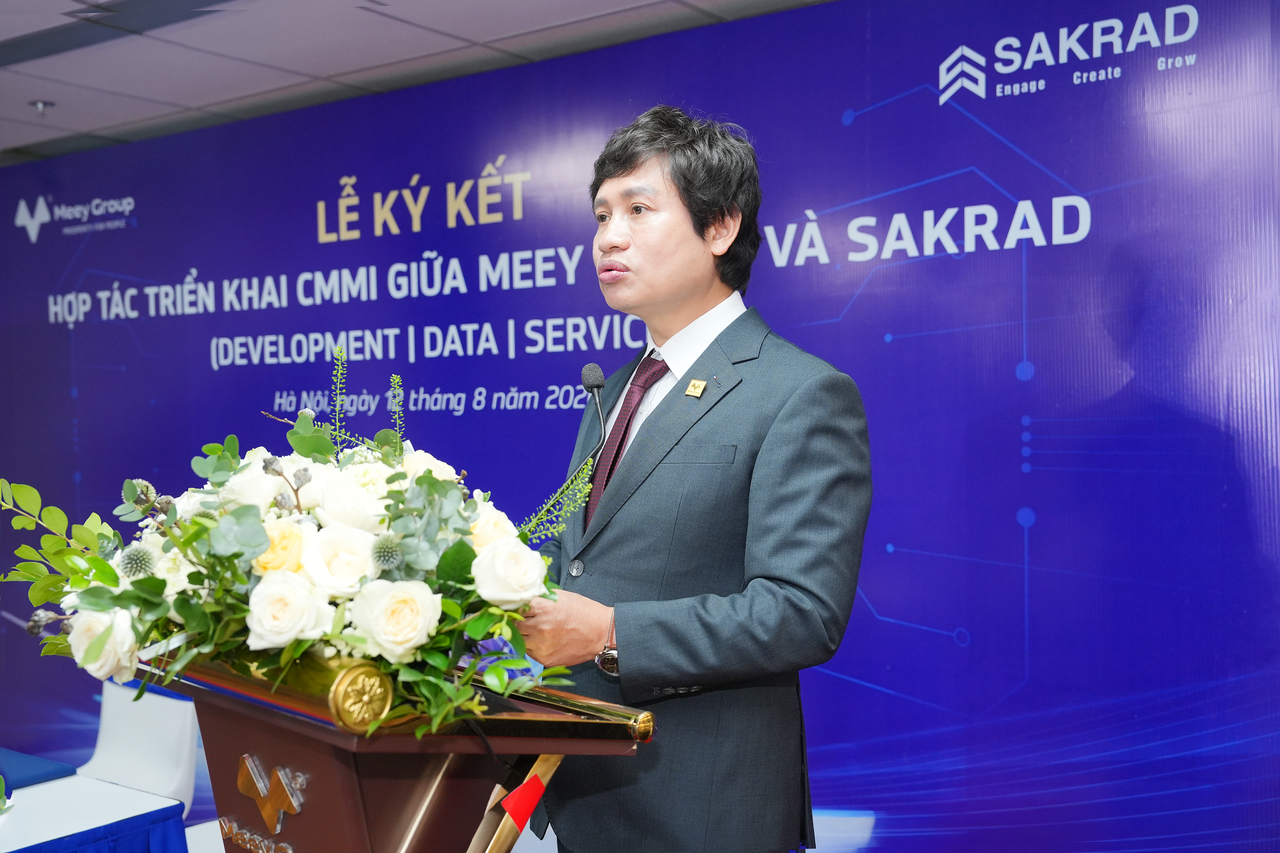 Ông Hoàng Mai Chung - Chủ tịch HĐQT Meey Group tại Lễ ký kết. Ảnh: Meey Group