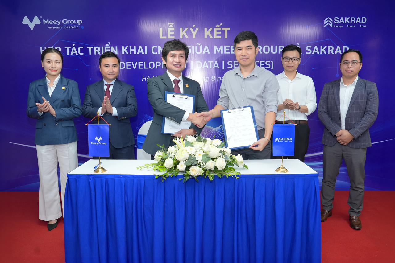 Meey Group và SAKRAD ký kết hợp tác triển khai CMMI. Ảnh: Meey Group