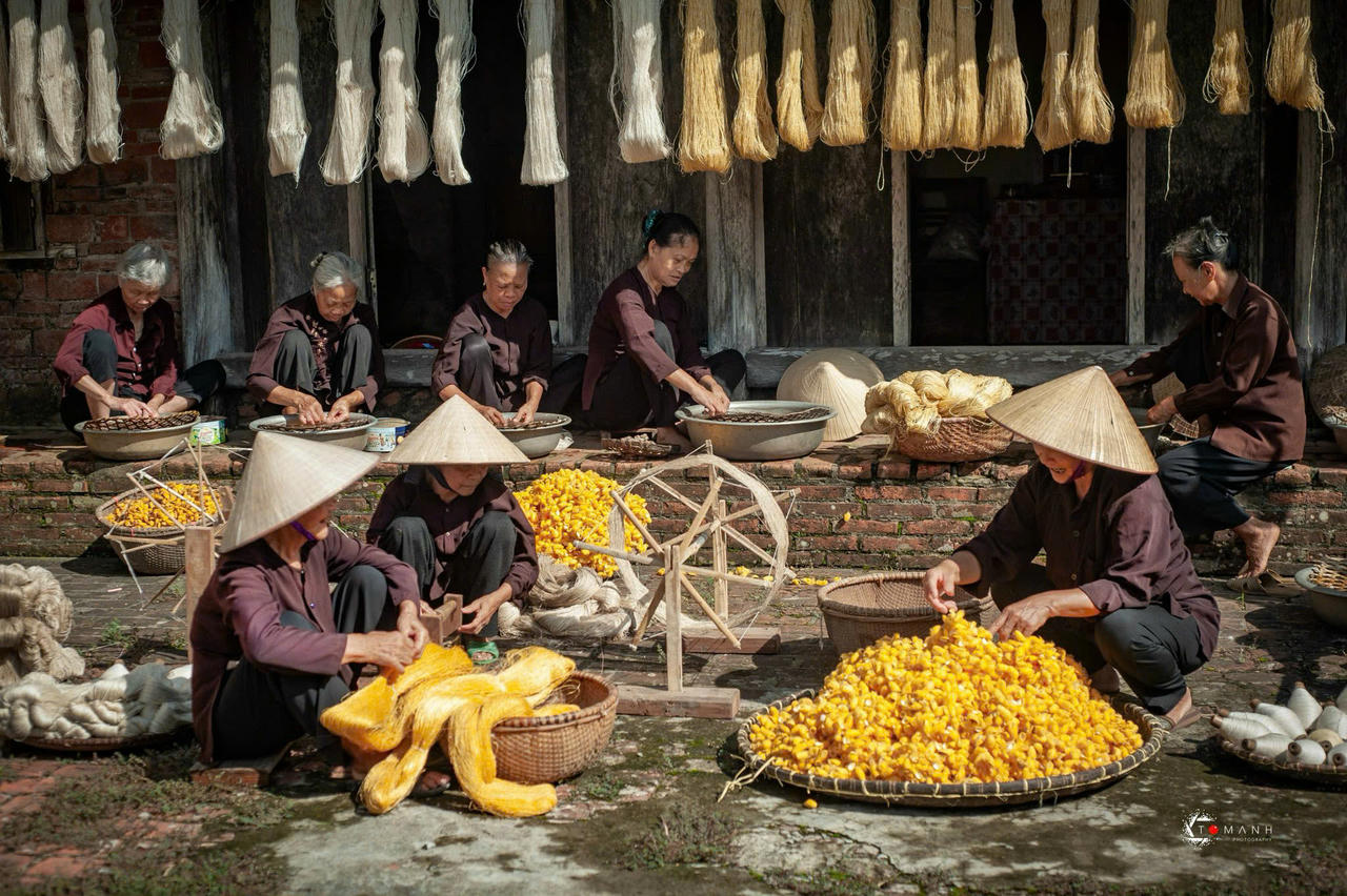 Dệt đũi Nam Cao. (Ảnh: Tô Quang Mạnh)