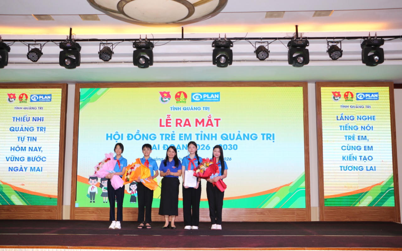 Ra mắt Thường trực Hội đồng Trẻ em tỉnh Quảng Trị giai đoạn 2026-2030.