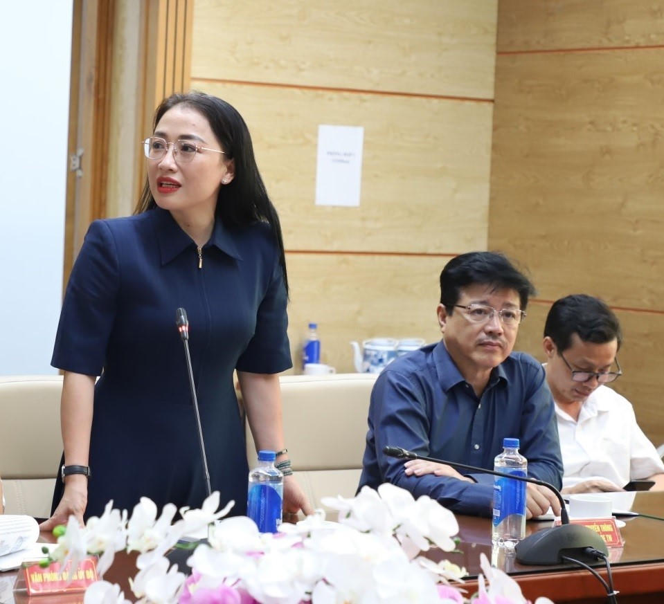 TS.BS Trần Khánh Thu - Giám đốc Quỹ Phòng bệnh phát biểu nhận nhiệm vụ. Ảnh: BYT.