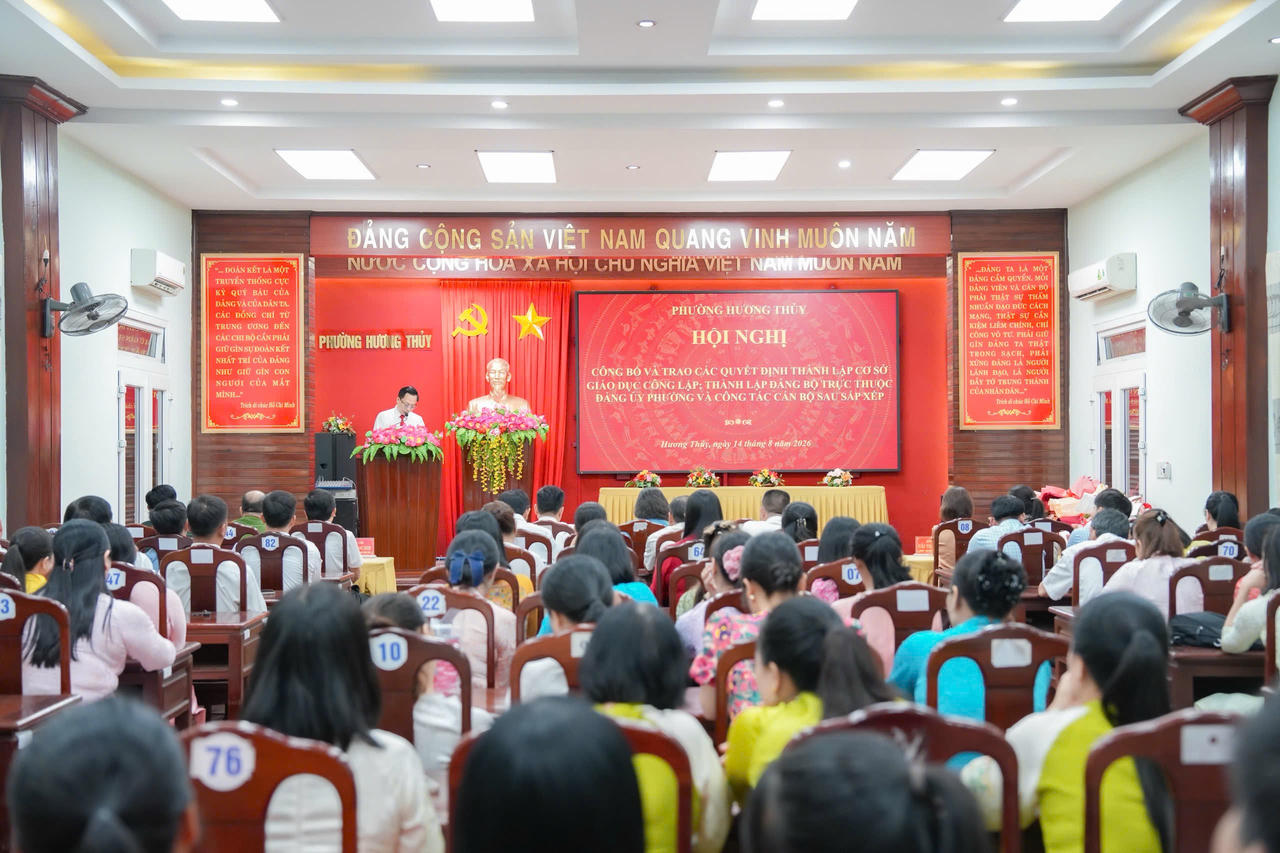 Hương Thuỷ kiện toàn tổ chức, bộ máy các trường học sau sắp xếp