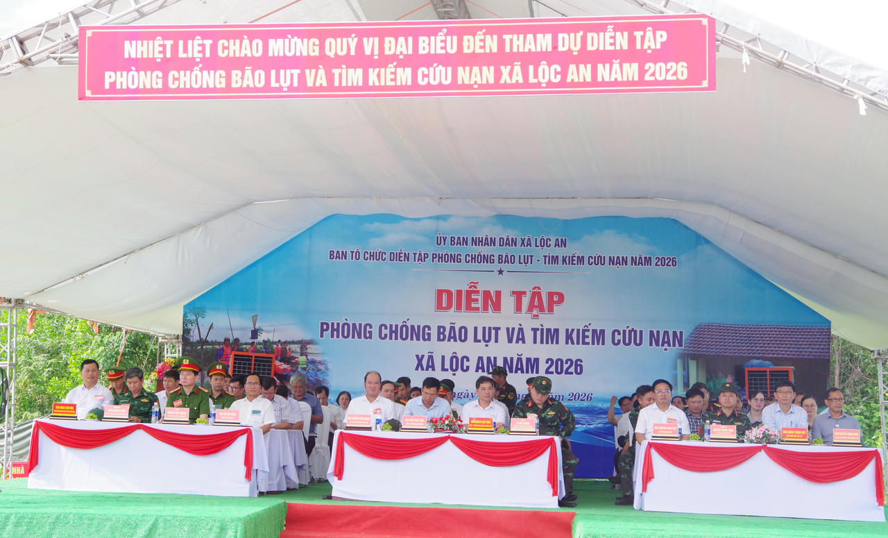 Quang cảnh buổi diễn tập. (Ảnh: Quang Đạo)