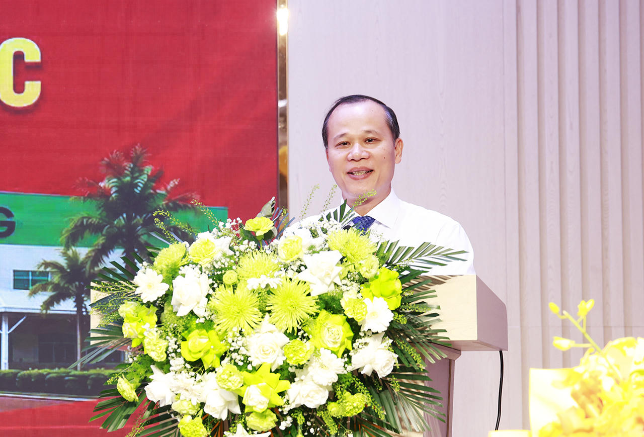 Phó Chủ tịch Thường trực UBND tỉnh Bắc Ninh Mai Sơn phát biểu tại Ngày hội (Ảnh Cổng TTĐT Bắc Ninh)
