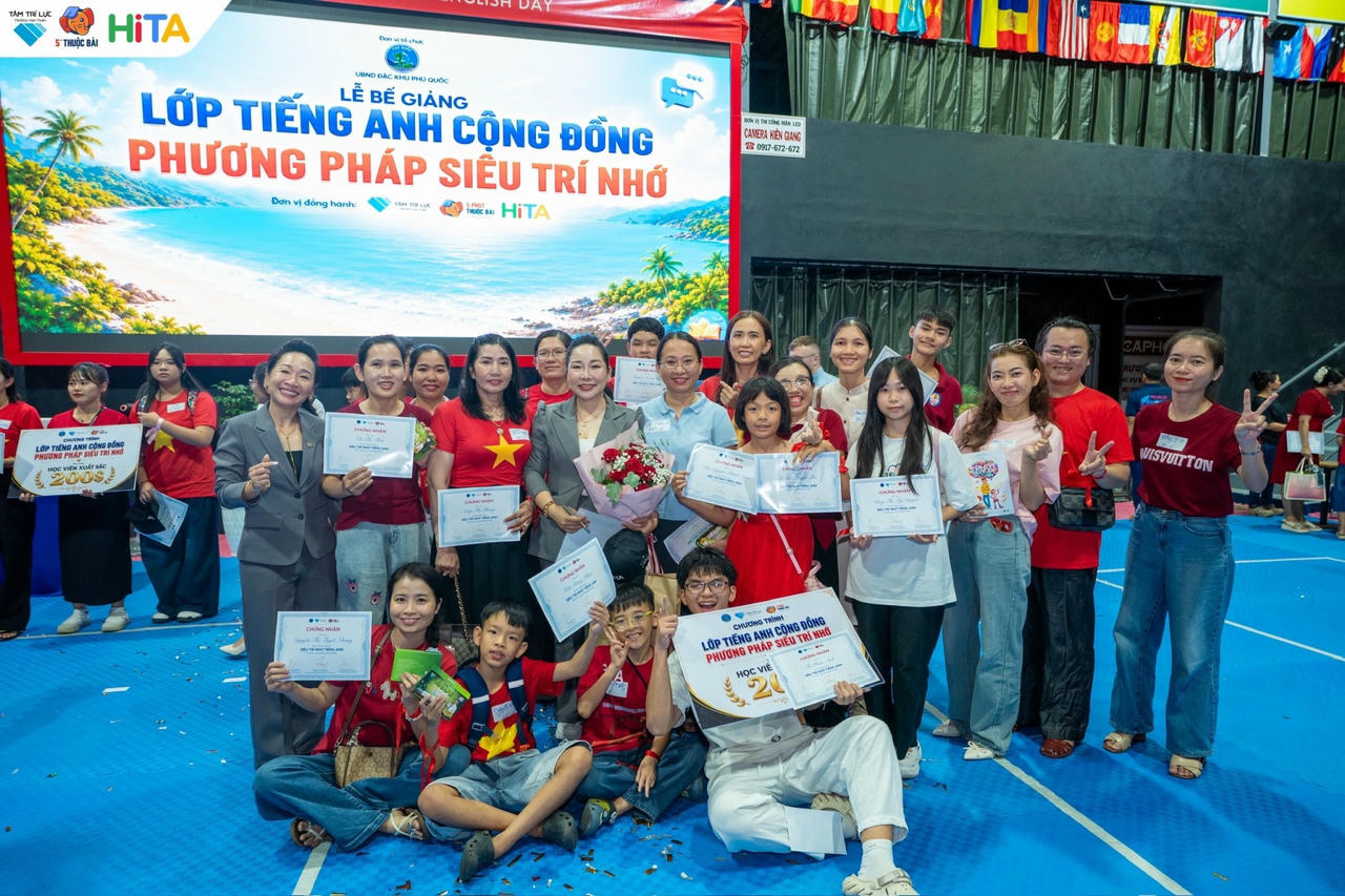 Hơn 98% học viên hoàn thành chương trình lớp phương pháp học tiếng Anh cộng đồng ở Phú Quốc