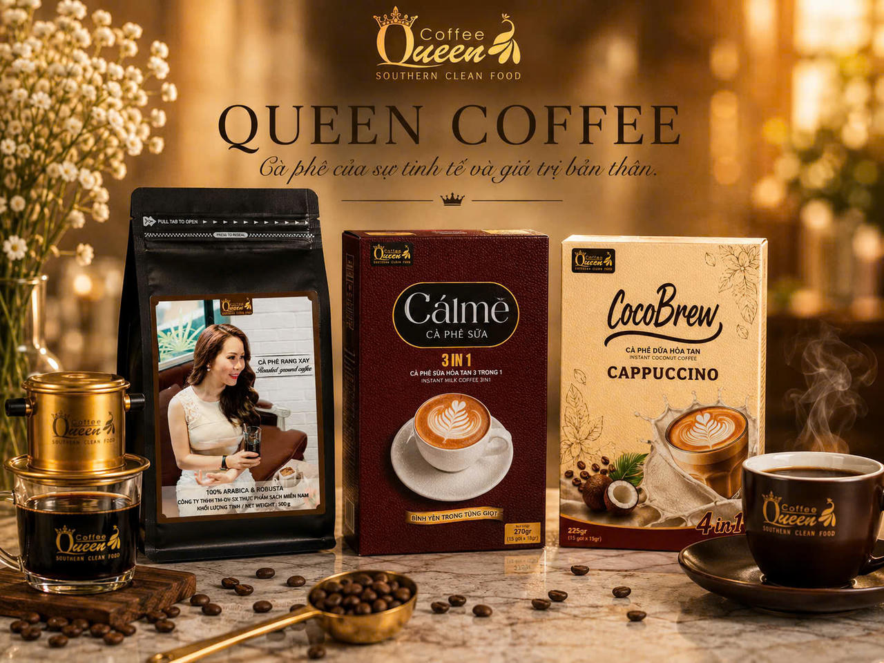Queen Coffee – Cà phê của sự tinh tế và giá trị bản thân