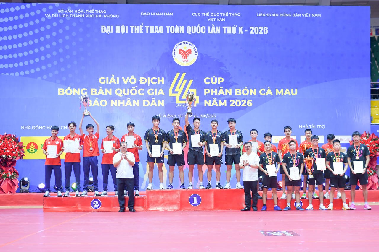 Giải vô địch bóng bàn quốc gia Báo Nhân Dân lần thứ 44 chính thức khép lại