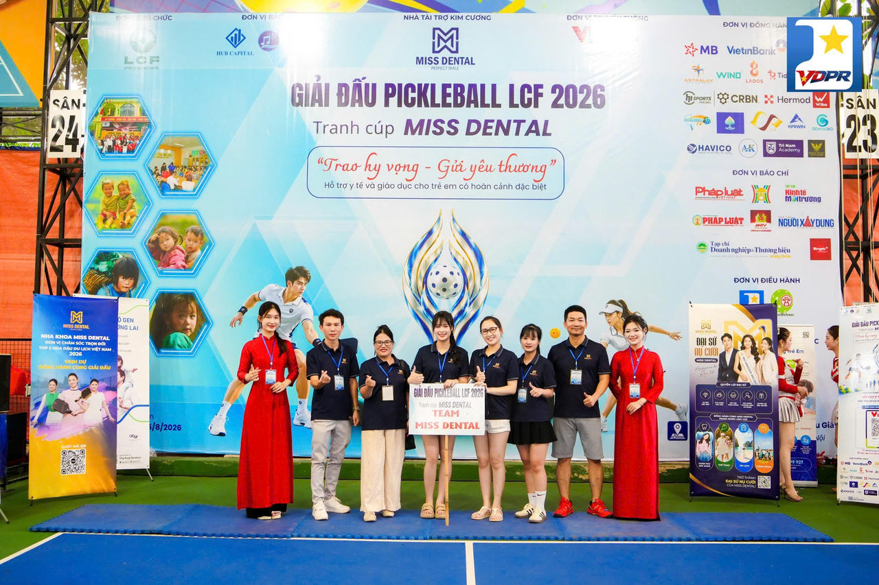 Giải Pickleball LCF tranh cúp Miss Dental: 500 vận động viên “nhờ thể thao, trao yêu thương”