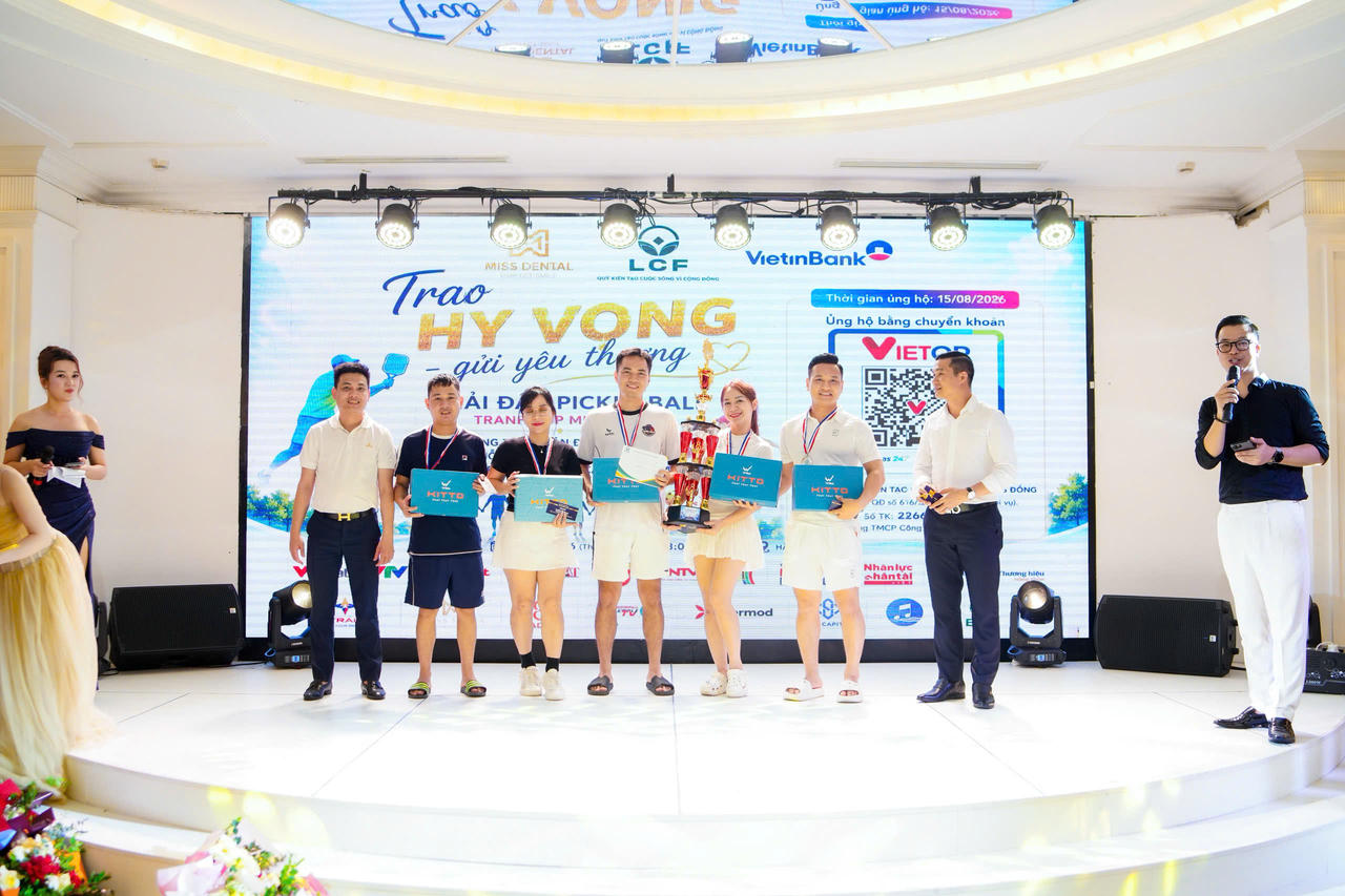 Giải Pickleball LCF tranh cúp Miss Dental: 500 vận động viên “nhờ thể thao, trao yêu thương”