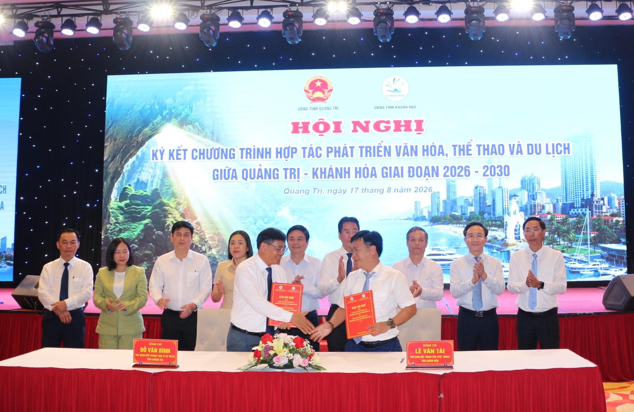 Quảng Trị - Khánh Hòa ký kết hợp tác, mở rộng liên kết văn hóa, du lịch