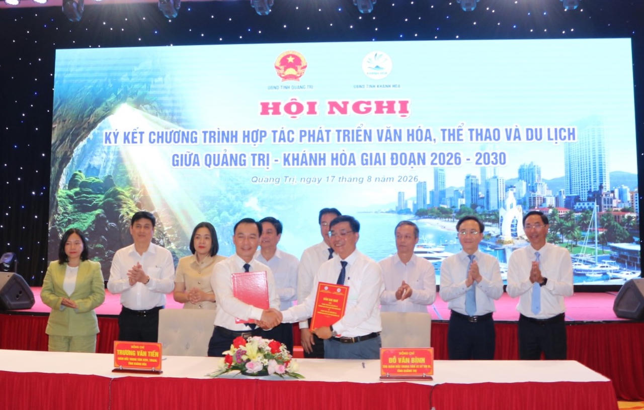 Quảng Trị - Khánh Hòa ký kết hợp tác, mở rộng liên kết văn hóa, du lịch