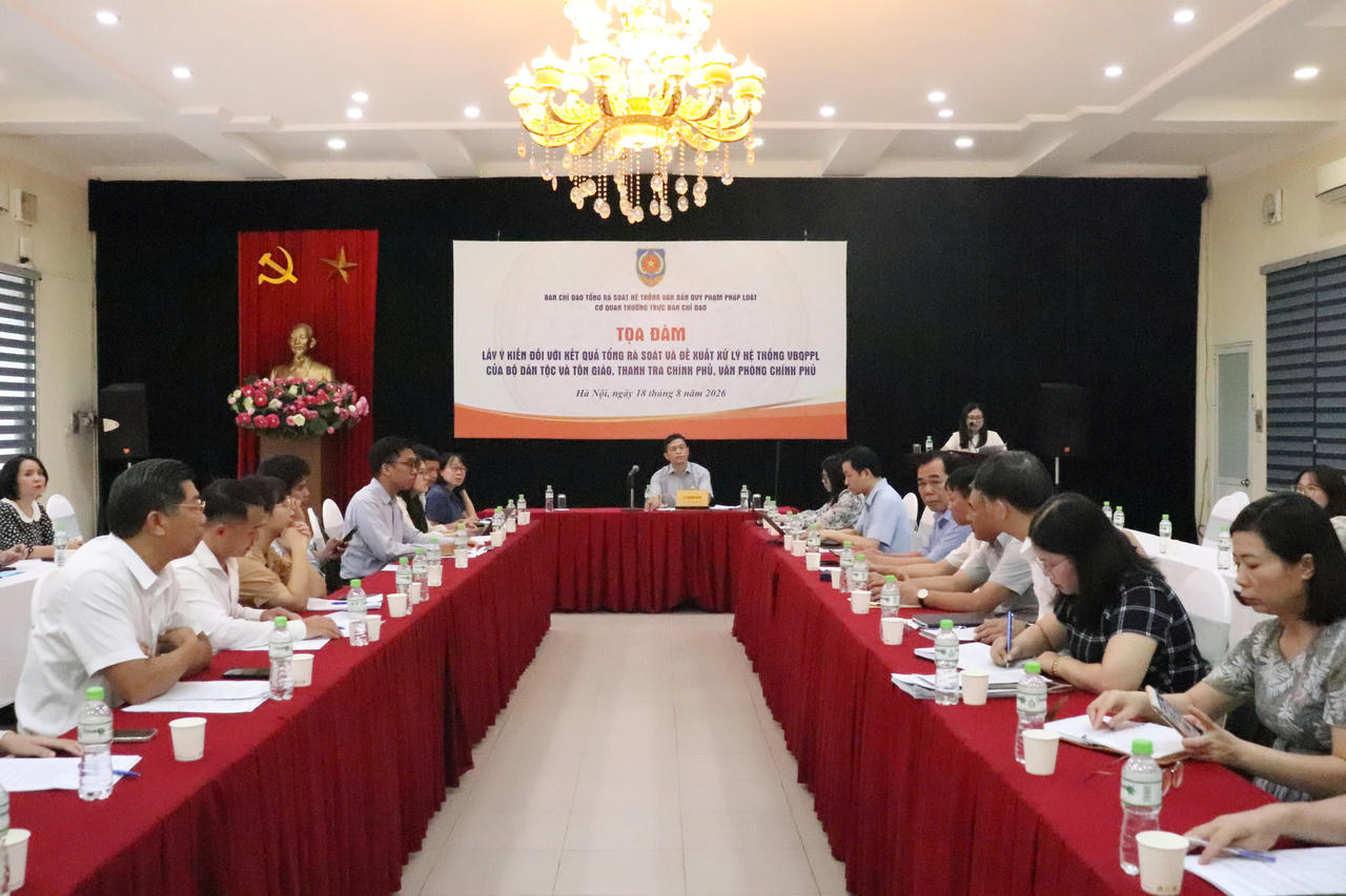 Tiếp tục hoàn thiện kết quả tổng rà soát hệ thống văn bản quy phạm pháp luật
