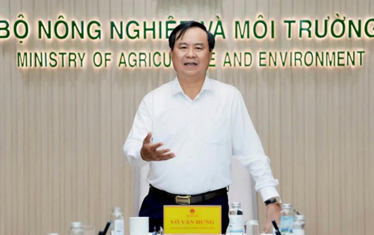 Thứ trưởng Bộ Nông nghiệp và Môi trường Võ Văn Hưng chia sẻ. (Ảnh: Bộ NN&MT)