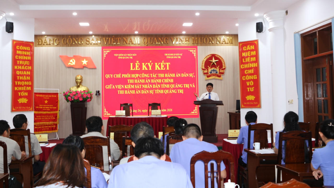 Quang cảnh lễ k&yacute; kết Quy chế phối hợp. (Ảnh: Minh Phương)