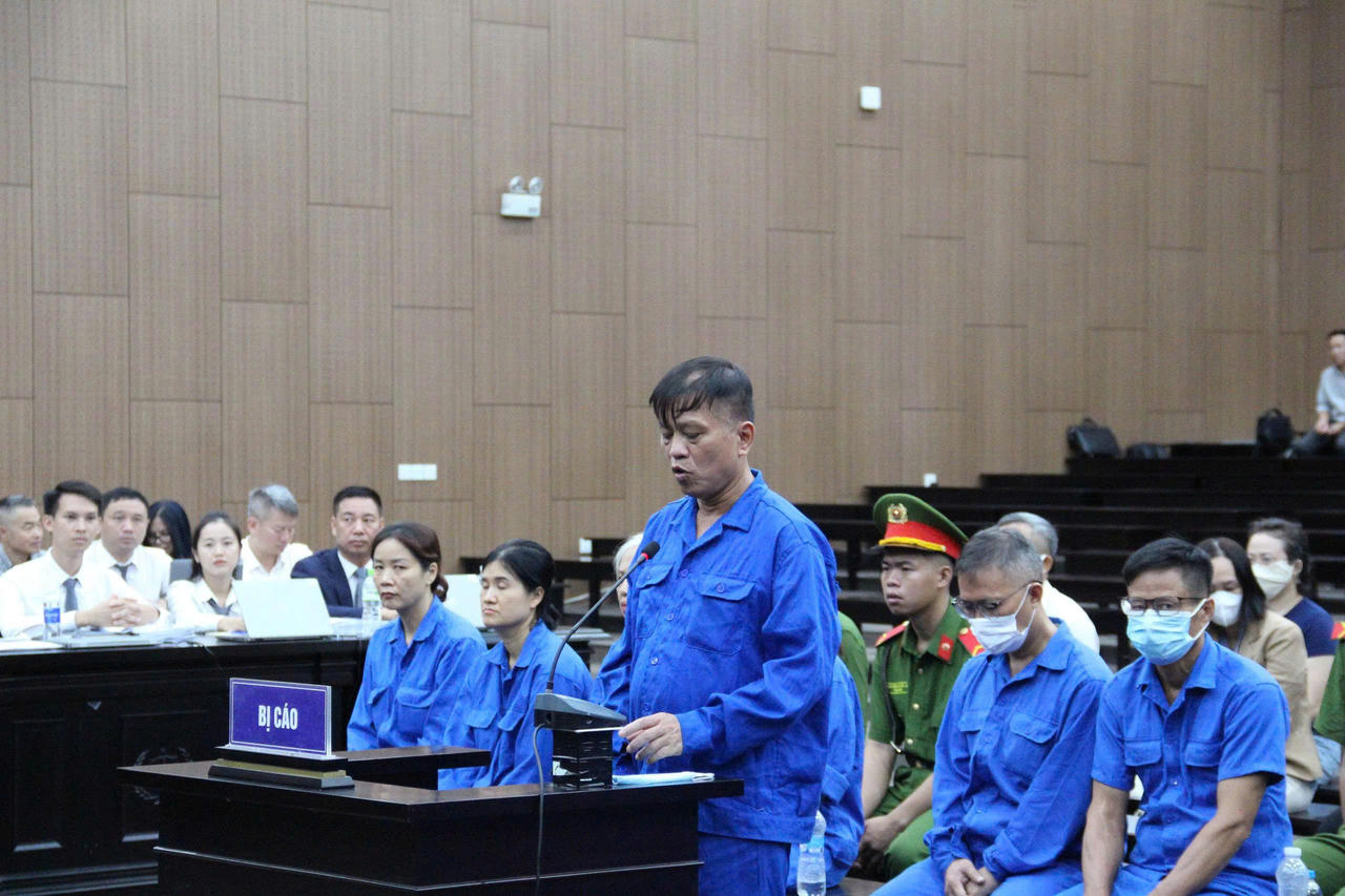 Các bị cáo tại tòa. Ảnh: M.H
