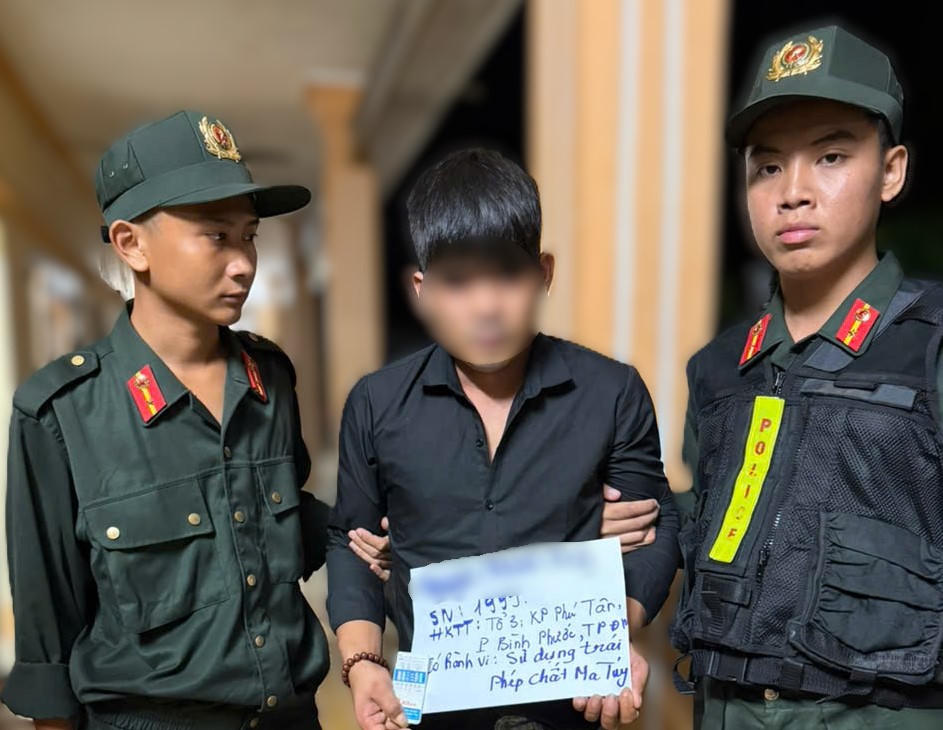Lực lượng Công an thành phố Đồng Nai liên tiếp phát hiện, xử lý các trường hợp có dấu hiệu sử dụng ma túy. Ảnh CAĐN
