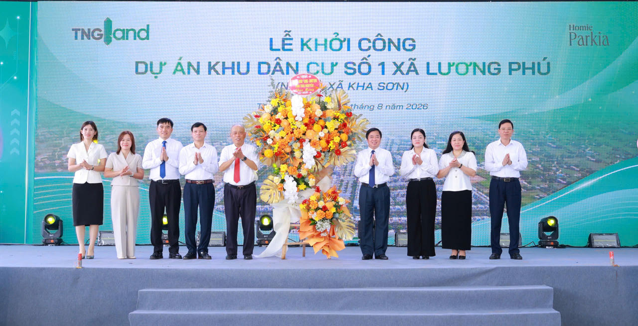 Lễ khởi công Dự án Khu dân cư số 1 xã Lương Phú (nay là xã Kha Sơn) – Homie Parkia | TNG Land