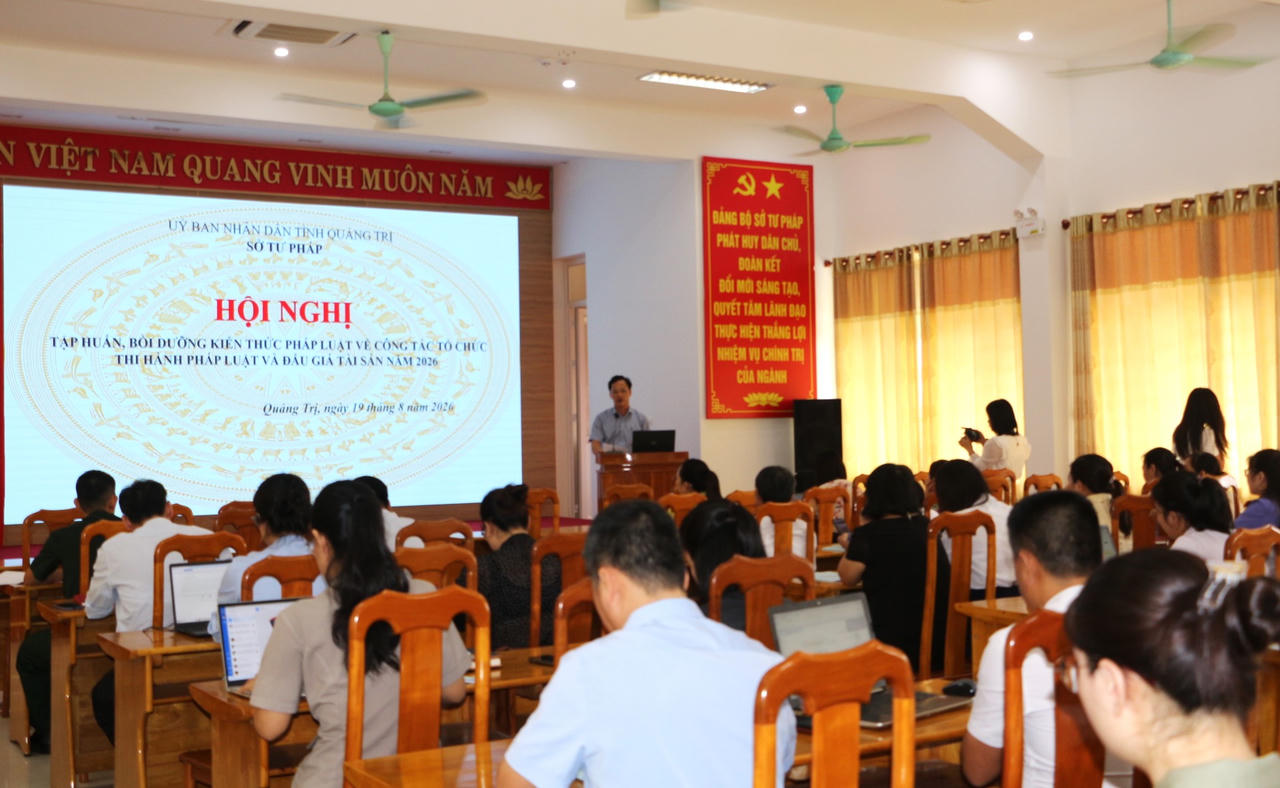 Quảng Trị tập huấn nghiệp vụ tư pháp, nâng cao năng lực thực thi pháp luật ở cơ sở