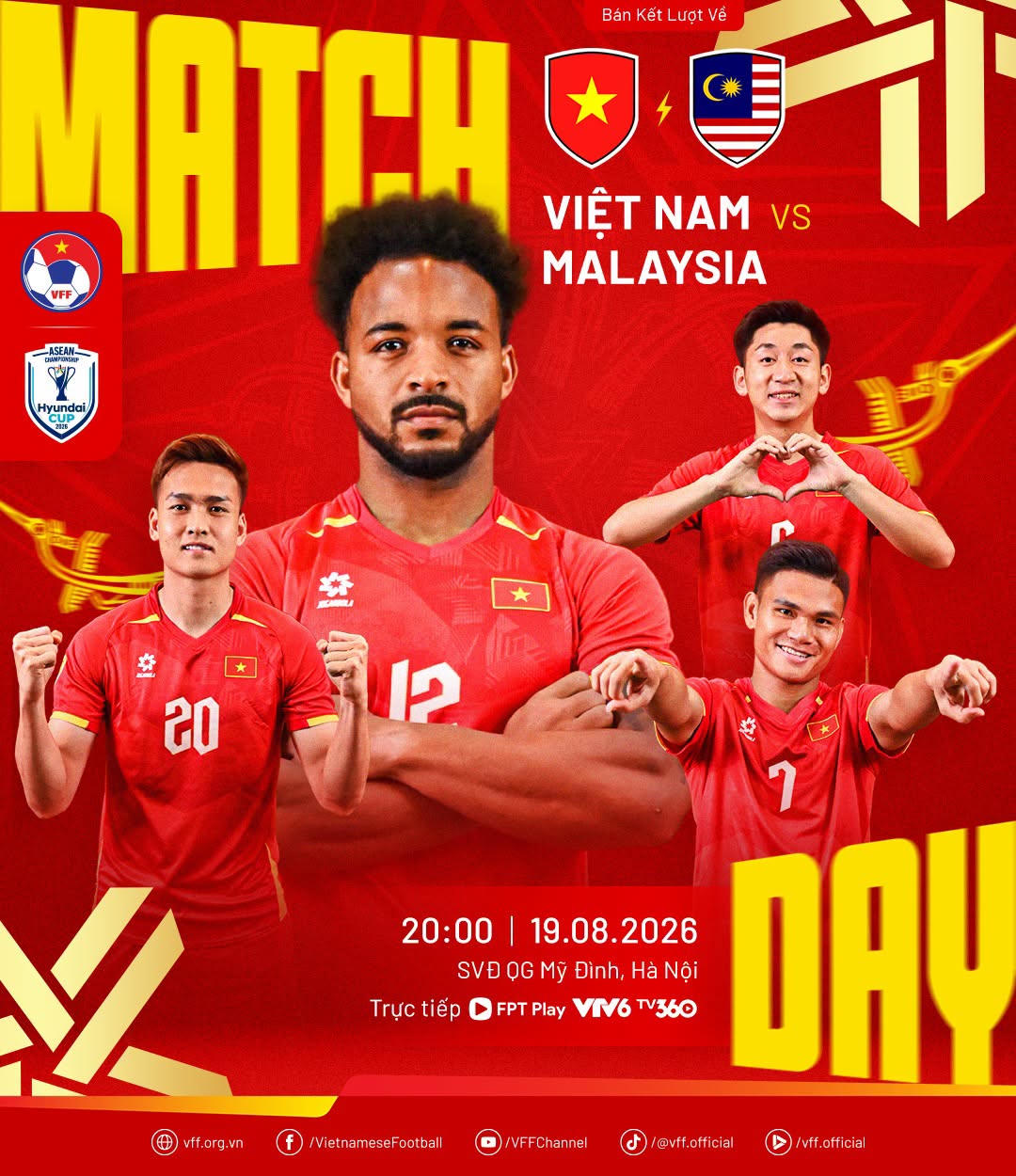 20 giờ hôm nay: Đội tuyển Việt Nam gặp lại Malaysia