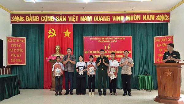 Biên phòng Quảng Trị nhận nuôi, đỡ đầu 6 học sinh khó khăn vùng biên
