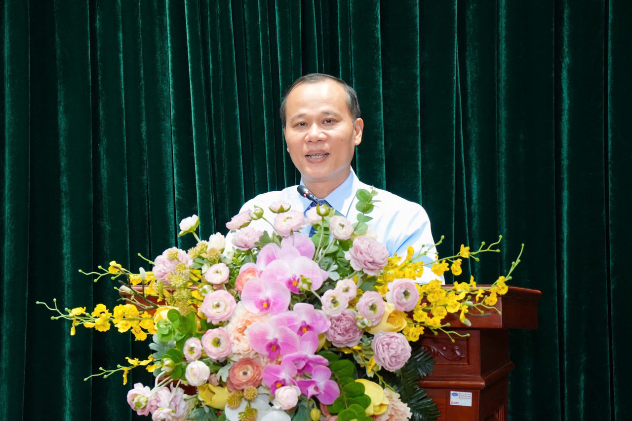 Phó Chủ tịch Thường trực UBND tỉnh Bắc Ninh Mai Sơn phát biểu tại Hội nghị. (Ảnh: MST)