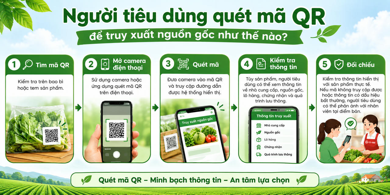 Từ nông trại đến tay người tiêu dùng: Saigon Co.op thí điểm truy xuất nguồn gốc