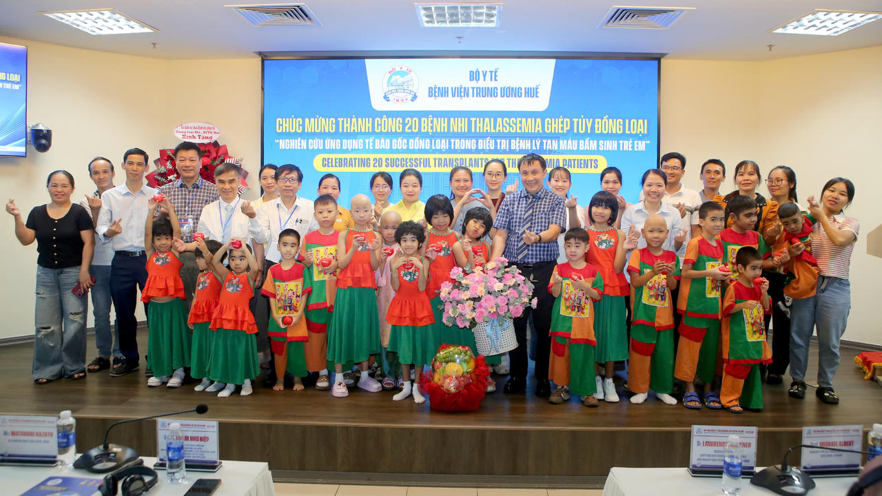 20 bệnh nhi mắc Thalassemia được ghép tủy thành công tại bệnh viện Trung ương Huế