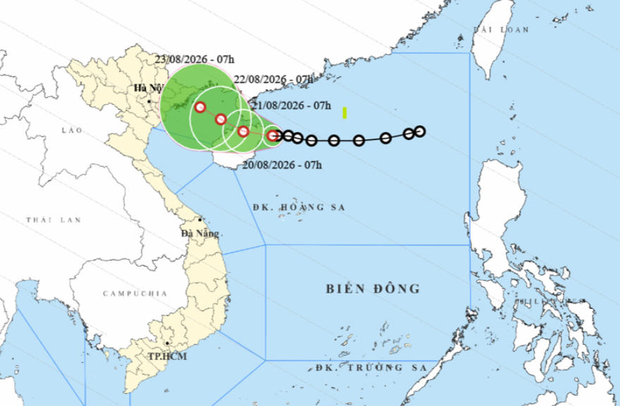 Áp thấp nhiệt đới trên Biển Đông có khả năng mạnh thêm Áp thấp nhiệt đới trên Biển Đông có khả năng mạnh thêm
