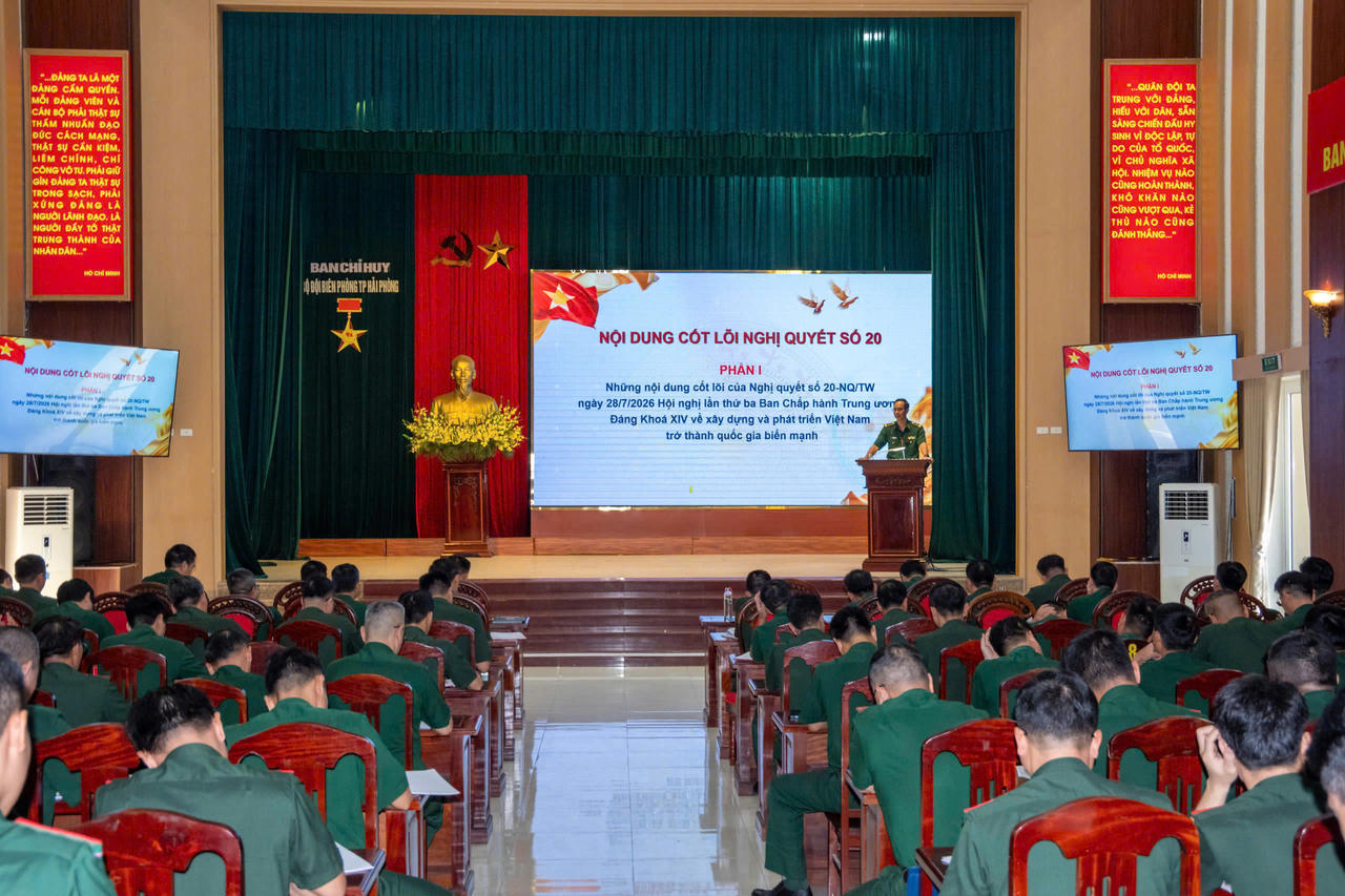 Hội nghị nghiên cứu, học tập, quán triệt và triển khai thực hiện Nghị quyết Hội nghị lần thứ ba Ban Chấp hành Trung ương Đảng khóa XIV. (ảnh Thuỳ Linh)
