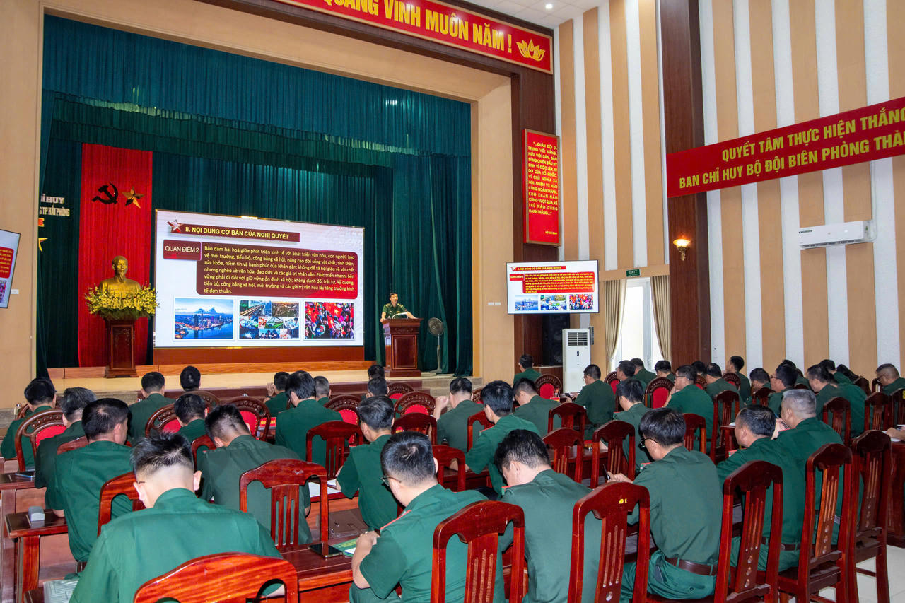Bộ đội Biên phòng Hải Phòng quán triệt, triển khai thực hiện Nghị quyết Hội nghị Trung ương ba khóa XIV