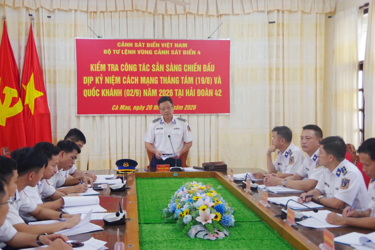 Hải đoàn 42 đảm bảo tốt công tác sẵn sàng chiến đấu bảo vệ dịp lễ Quốc khánh 2/9