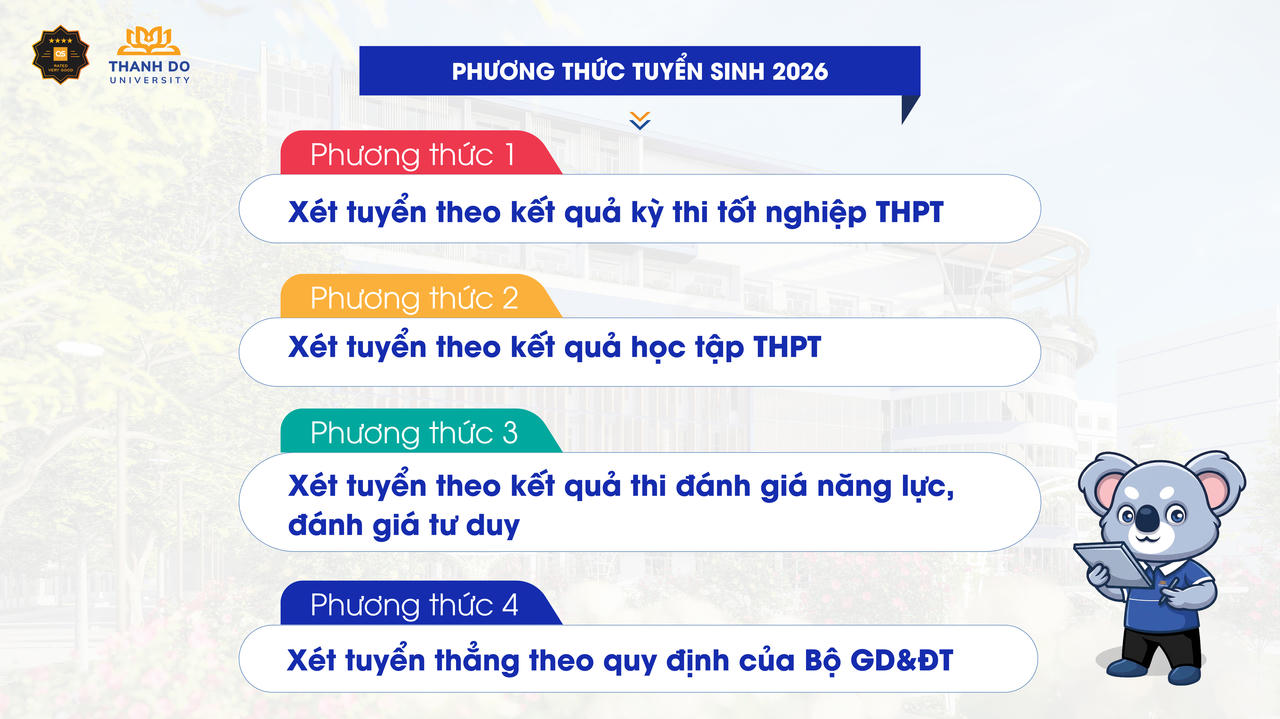 Thí sinh có thể lựa chọn phương thức xét tuyển phù hợp với kết quả và thế mạnh của bản thân.