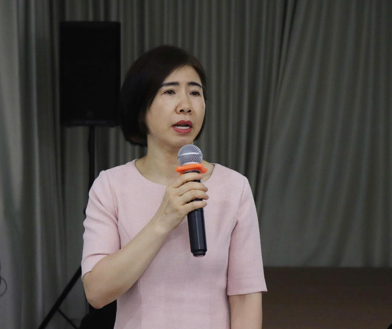 Phó Cục trưởng Cục Pháp luật hình sự - hành chính và Quản lý xử lý vi phạm hành chính Lê Thị Vân Anh phát biểu khai mạc.