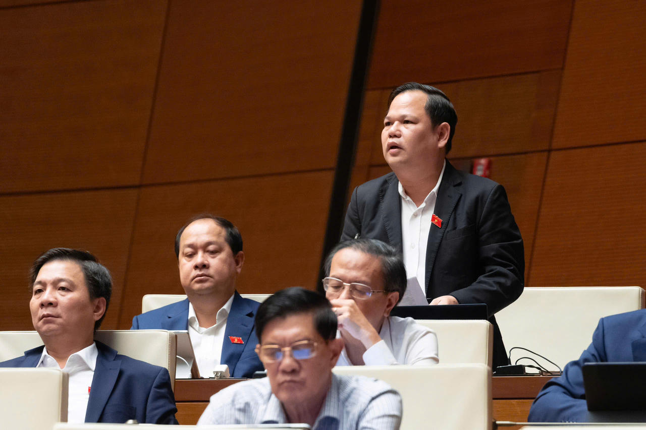 Đại biểu Nguyễn Duy Thanh phát biểu.