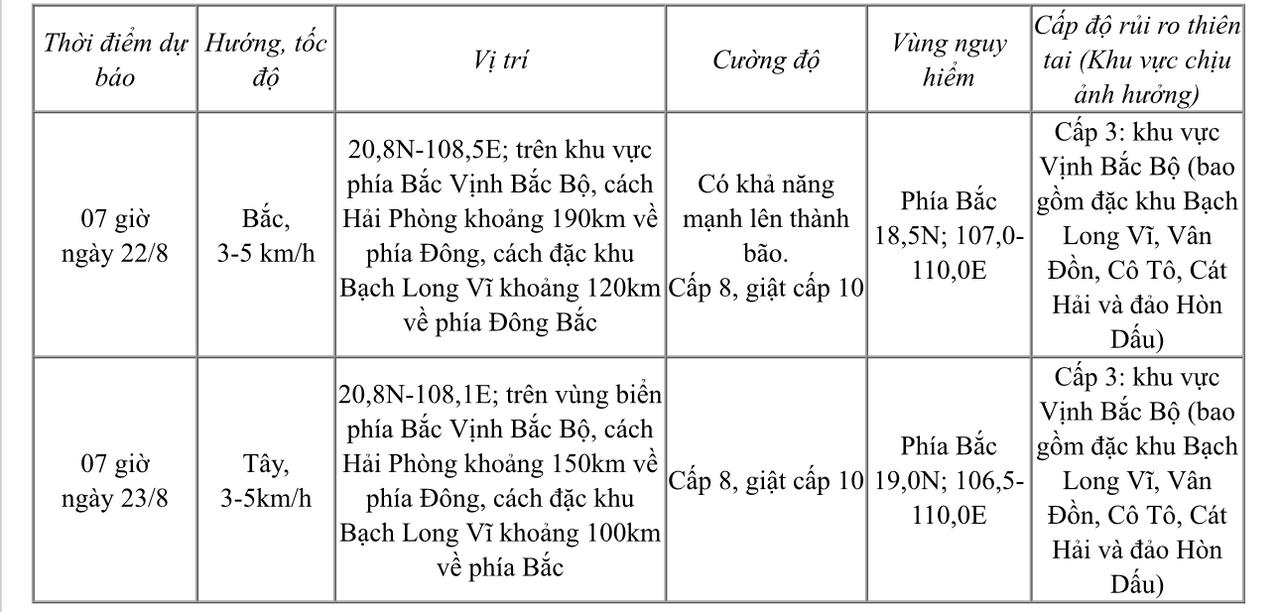 Ảnh hưởng của áp thấp nhiệt đới, đặc khu Bạch Long Vĩ (Hải Phòng) đã có gió mạnh giật cấp 9