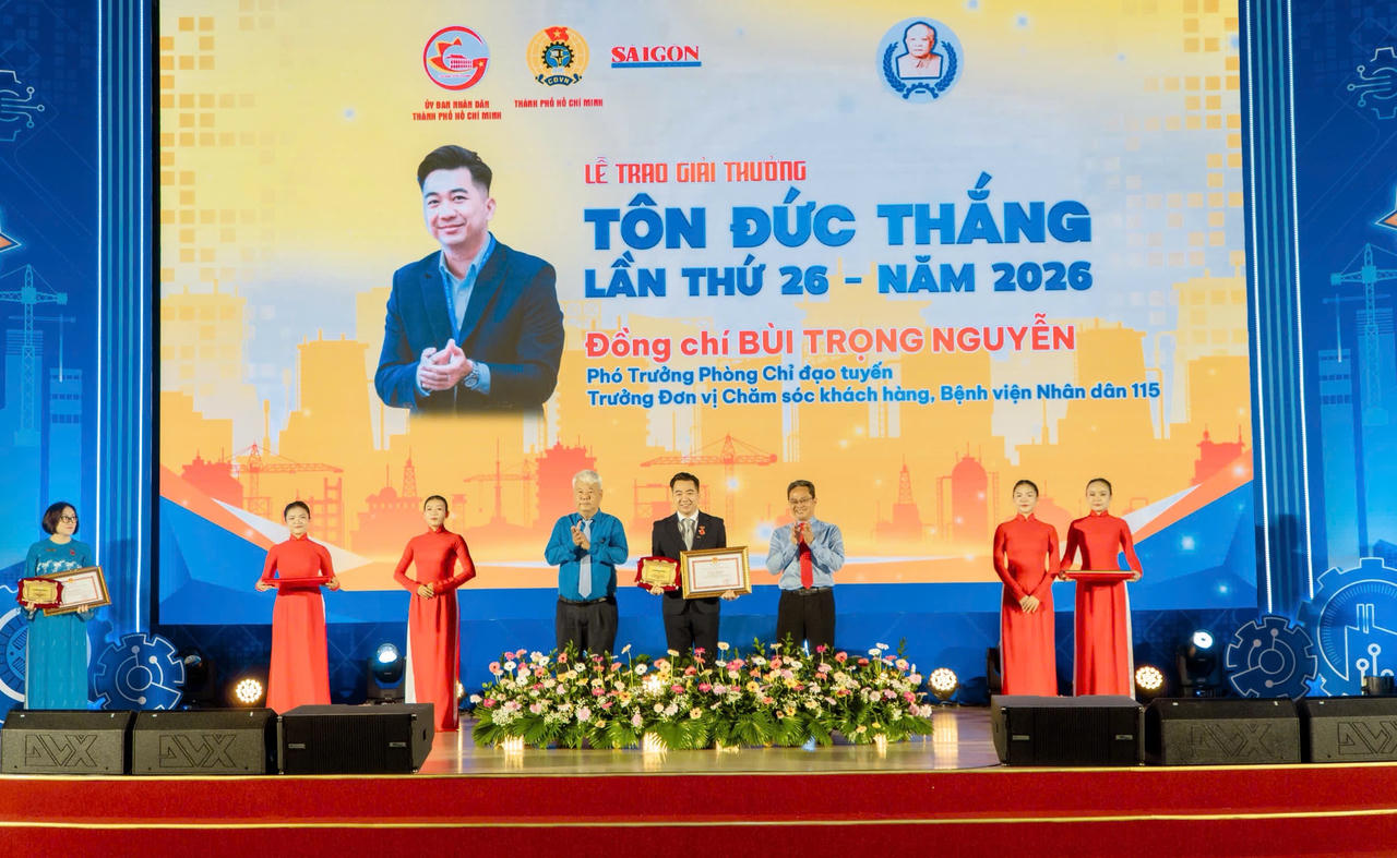  Giải thưởng Tôn Đức Thắng năm 2026: Bệnh viện Nhân dân 115 được vinh danh với sáng tạo xe lăn điều khiển bằng mắt