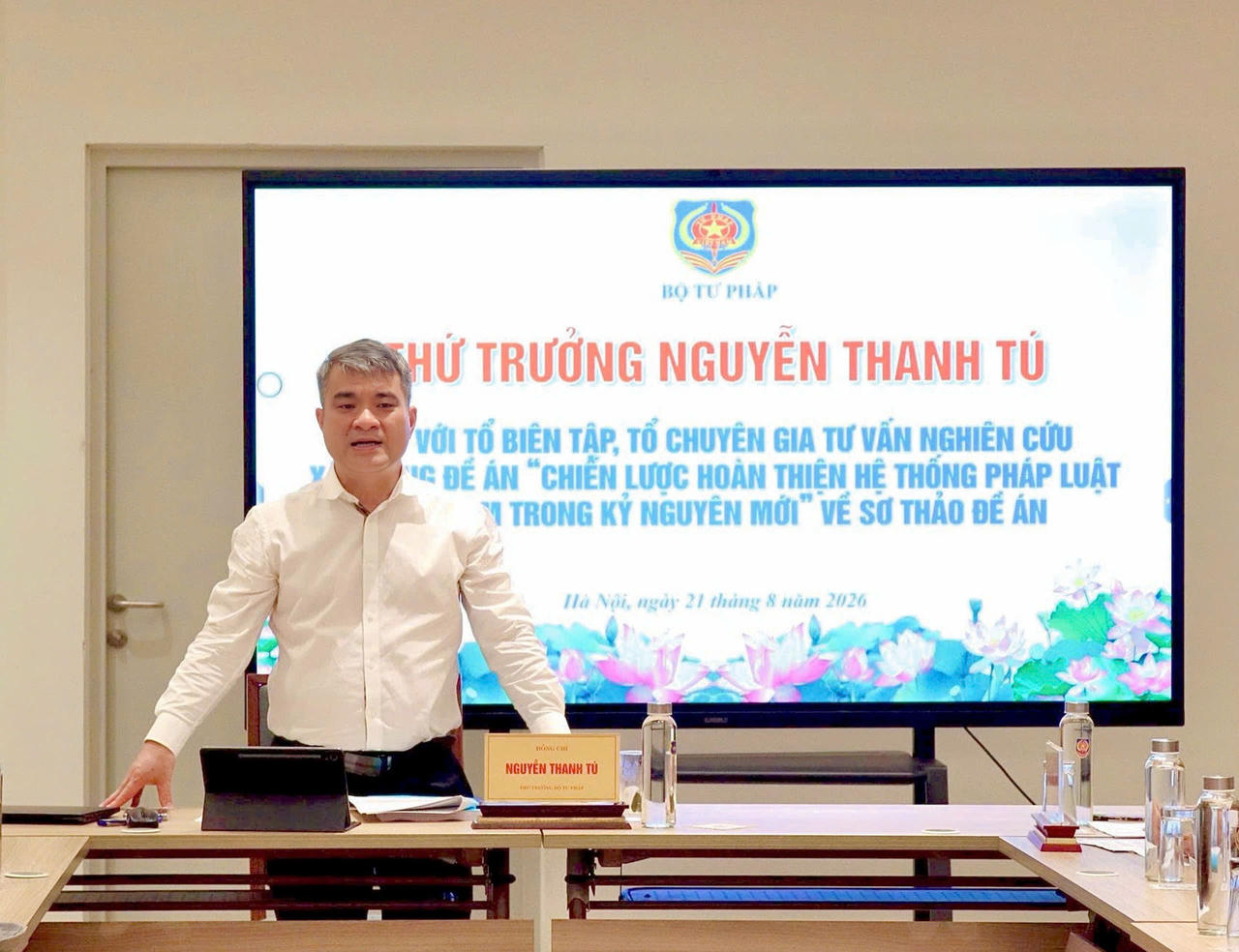 Thứ trưởng Nguyễn Thanh Tú  phát biểu.