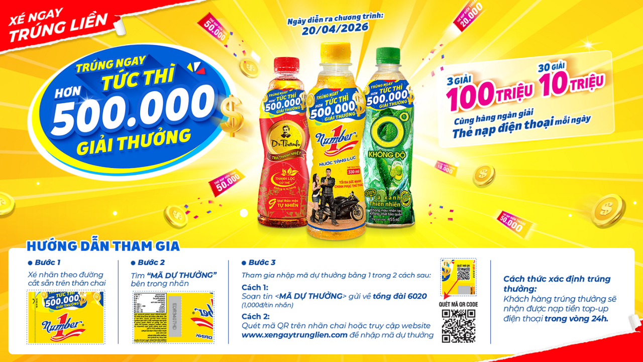 Cách thức tham gia đơn giản, chỉ cần xé nhãn, lấy mã dự thưởng gửi về tổng đài 6020 hoặc nhập mã trên website https://xengaytrunglien.com/ là biết ngay kết quả
