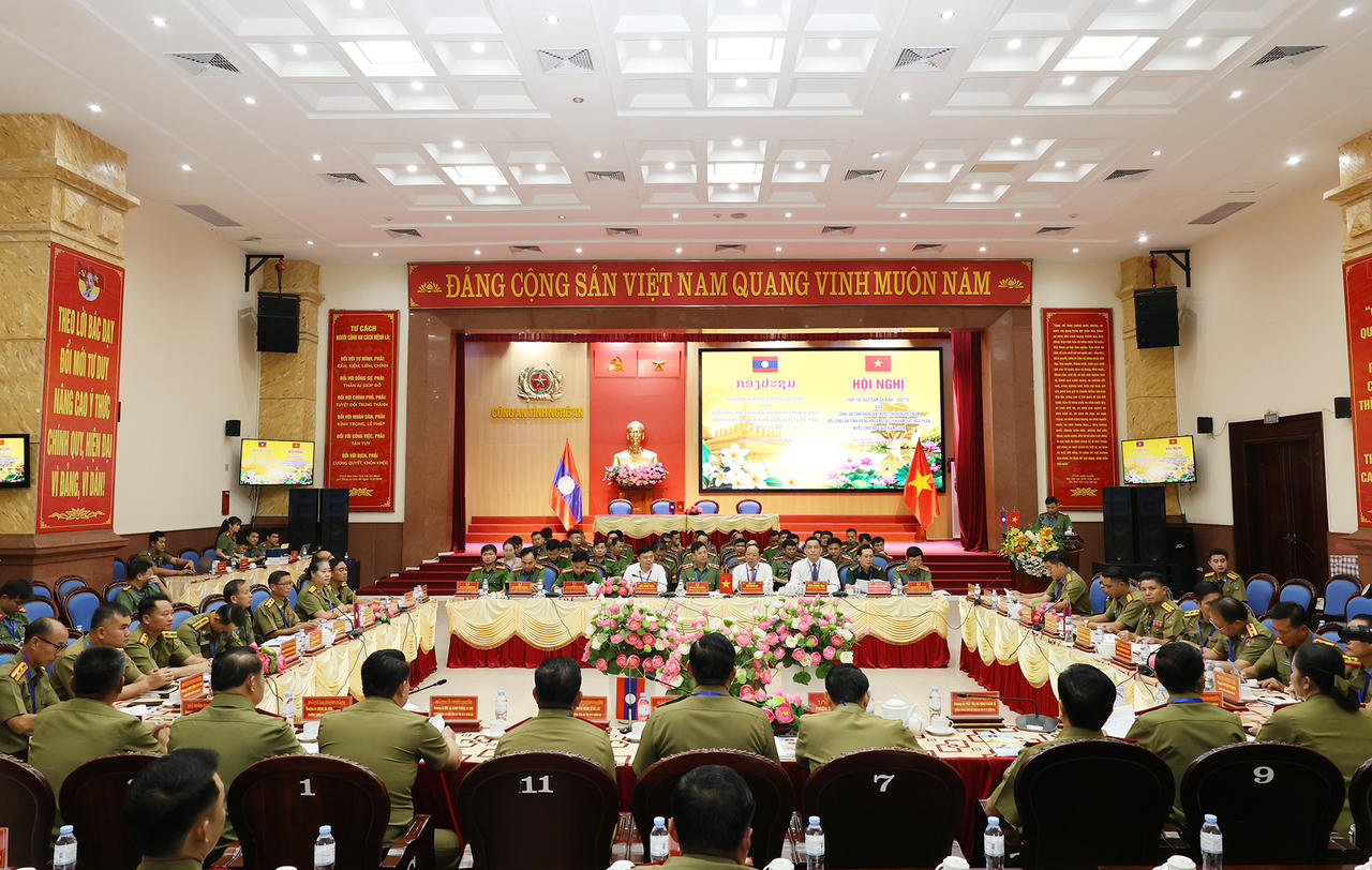 Các đại biểu tham dự hội nghị (ảnh Công an cung cấp)