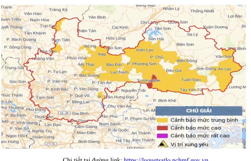 Mưa lớn, nhiều khu vực ở Bắc Ninh có nguy cơ lũ quét, sạt lở